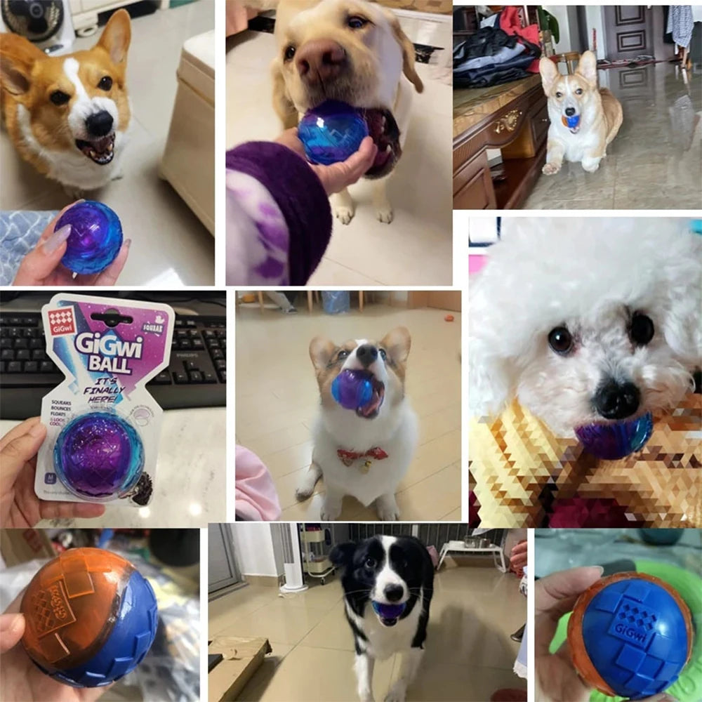 Natural Rubber Squeaky Chew Ball