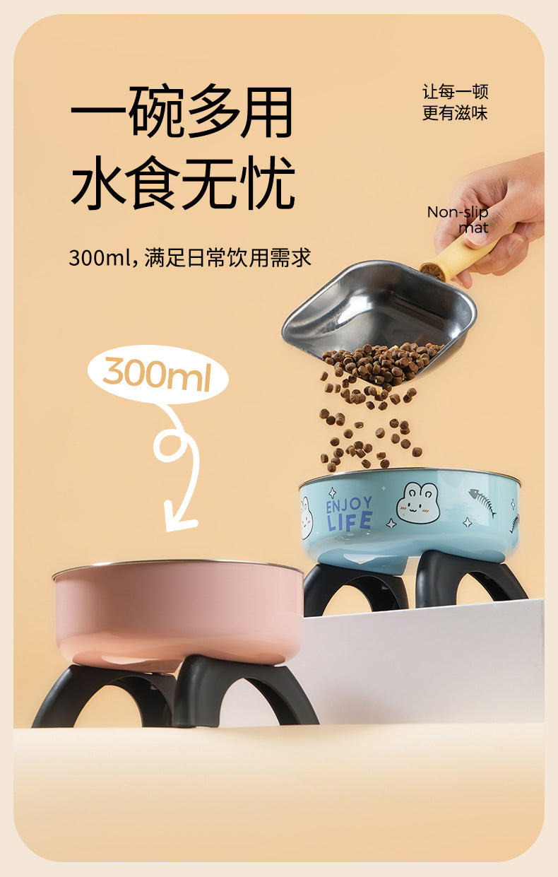 Elevated Ergonomic Cat Food Bowl