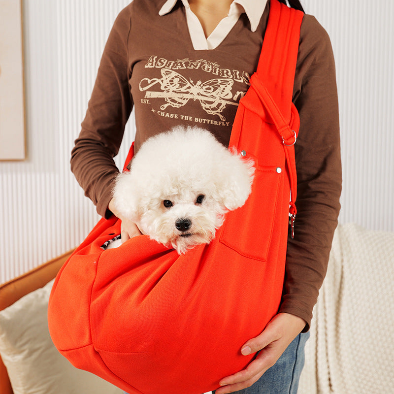 Ergonomic Hands-Free Pet Sling Carrier Bag