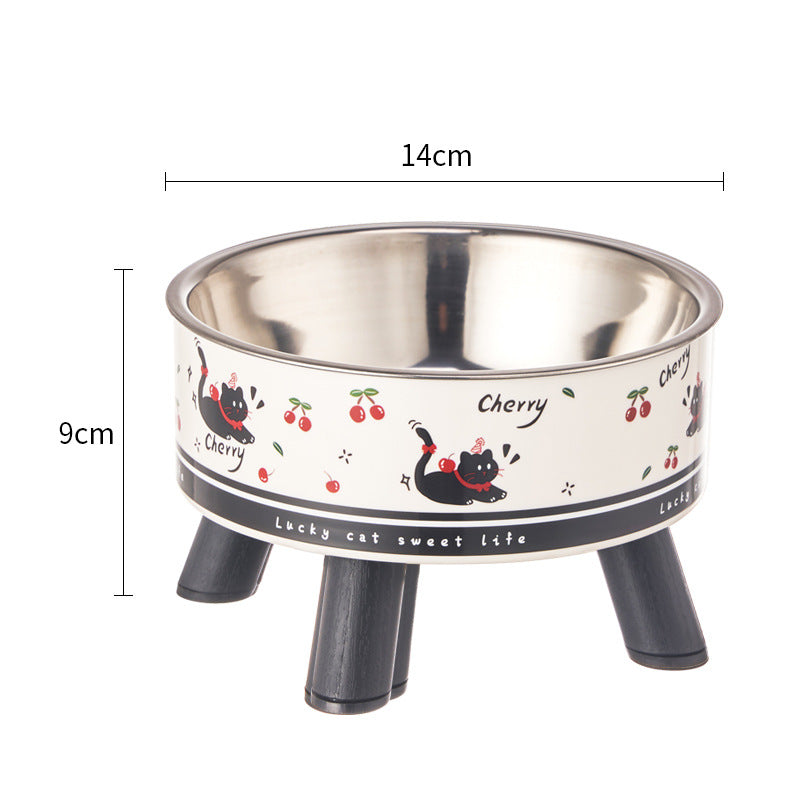 Non-Slip Stainless Steel Elevated Pet Bowl