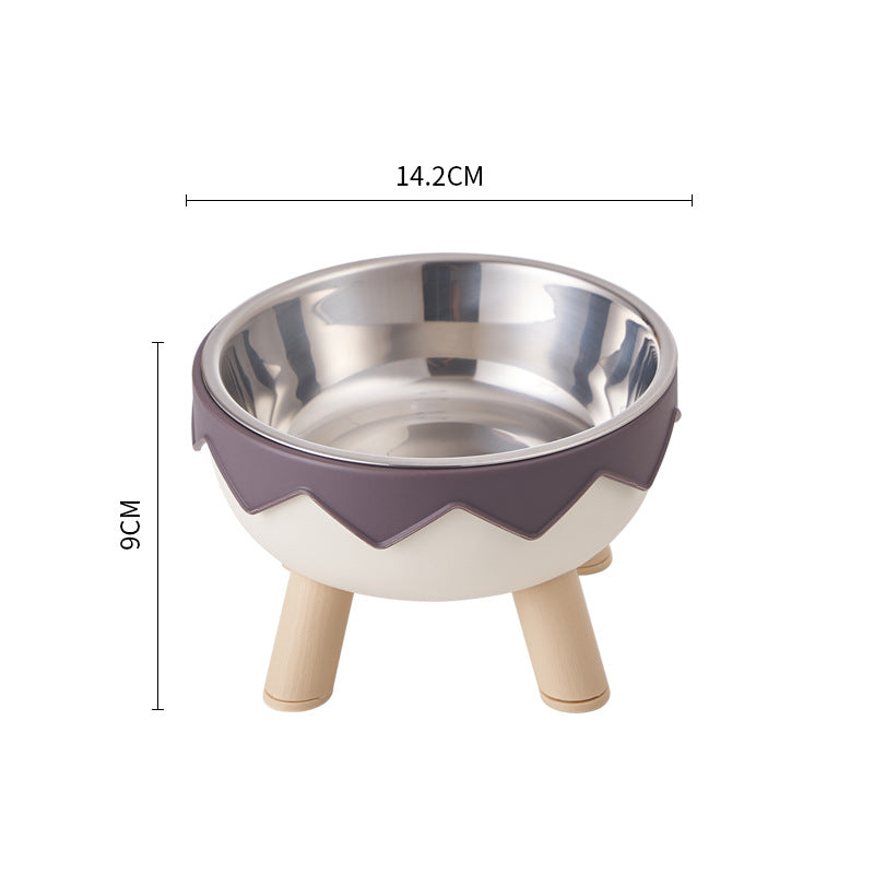 Non-Slip Stainless Steel Elevated Pet Bowl