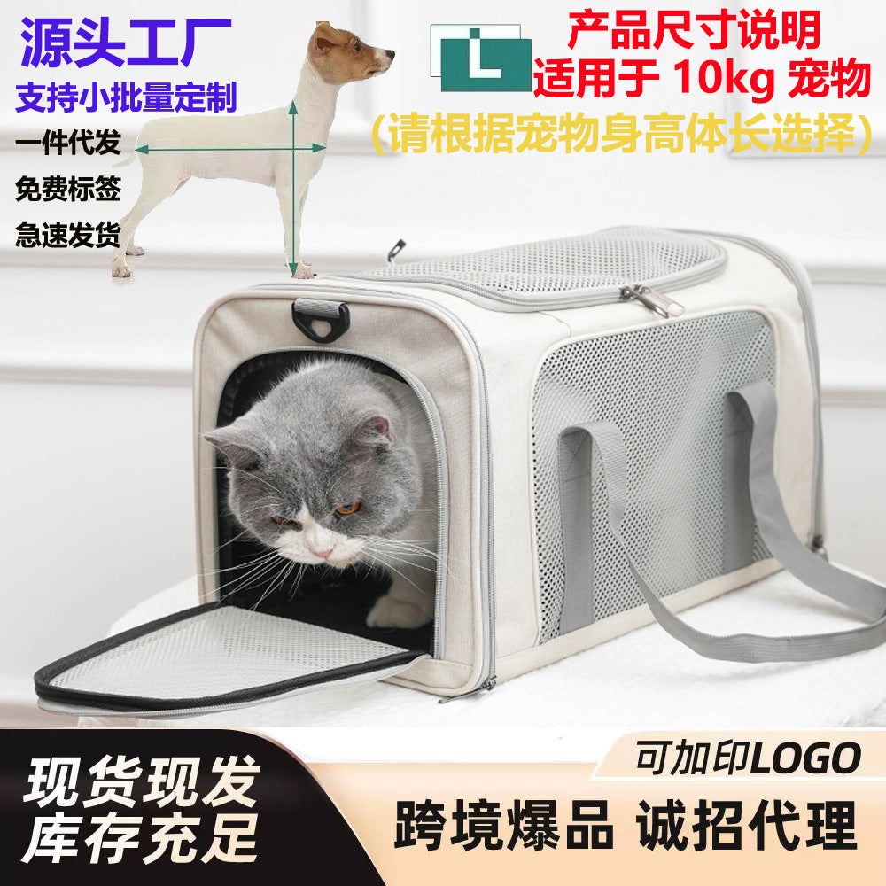 Large Foldable Travel Pet Carrier Cage