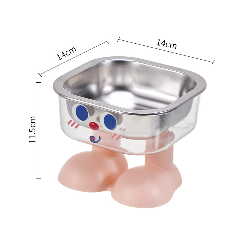 Non-Slip Stainless Steel Elevated Pet Bowl