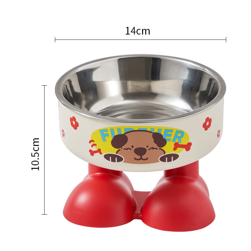 Non-Slip Stainless Steel Elevated Pet Bowl