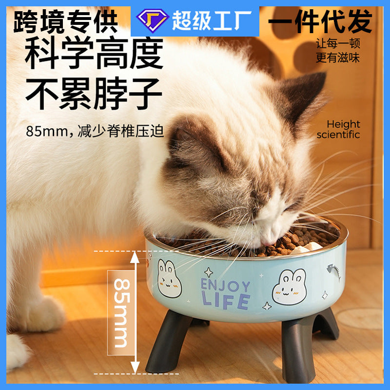 Elevated Ergonomic Cat Food Bowl