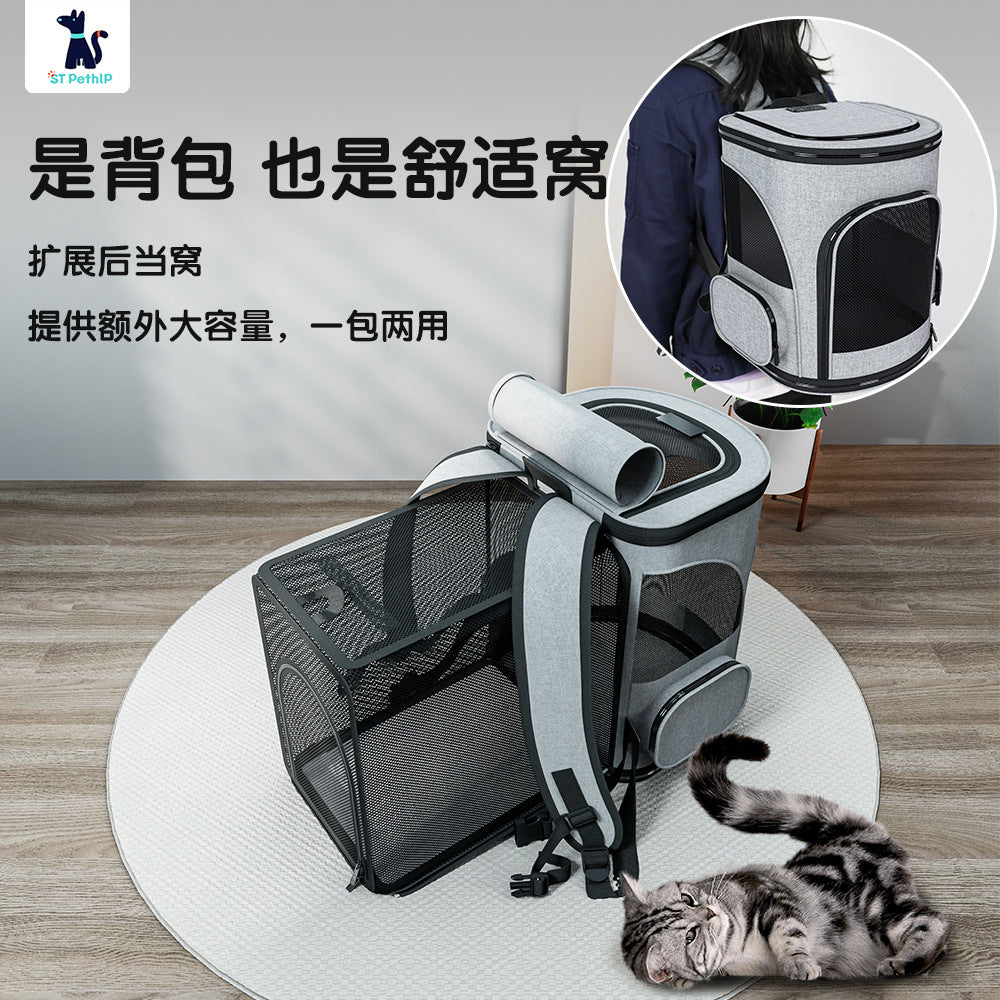 Breathable Large-Capacity Pet Travel Carrier Bag