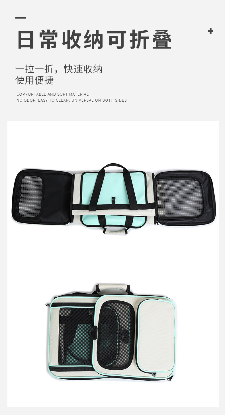 Foldable Breathable Pet Travel Handbag
