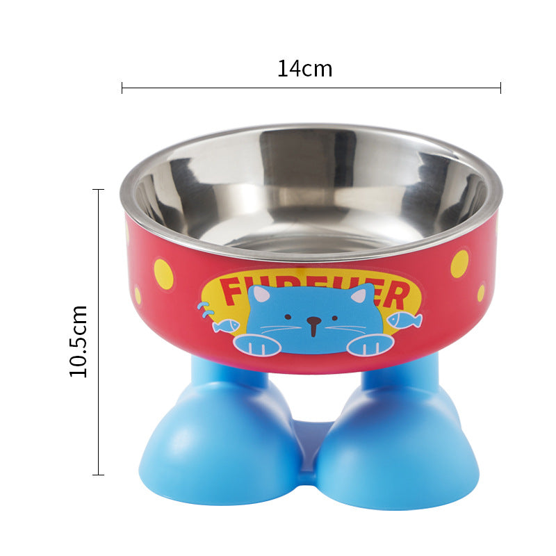 Non-Slip Stainless Steel Elevated Pet Bowl