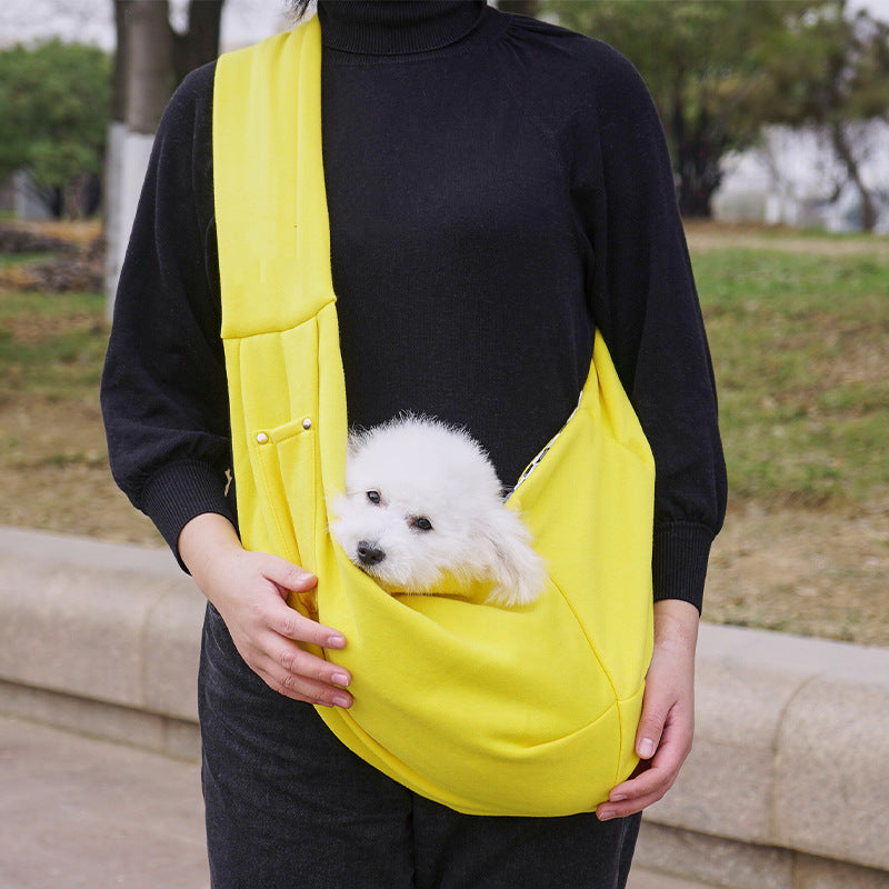Ergonomic Hands-Free Pet Sling Carrier Bag