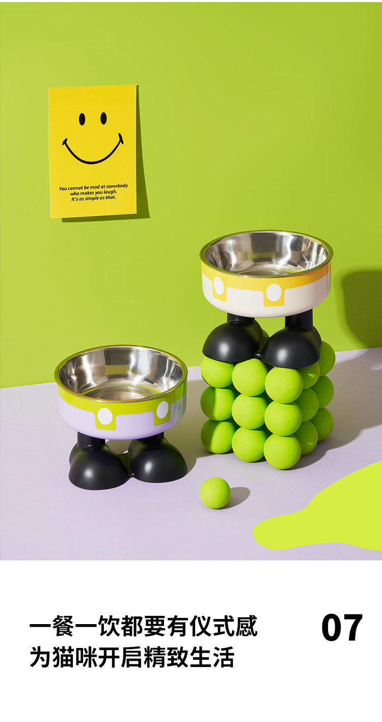 Non-Slip Stainless Steel Elevated Pet Bowl