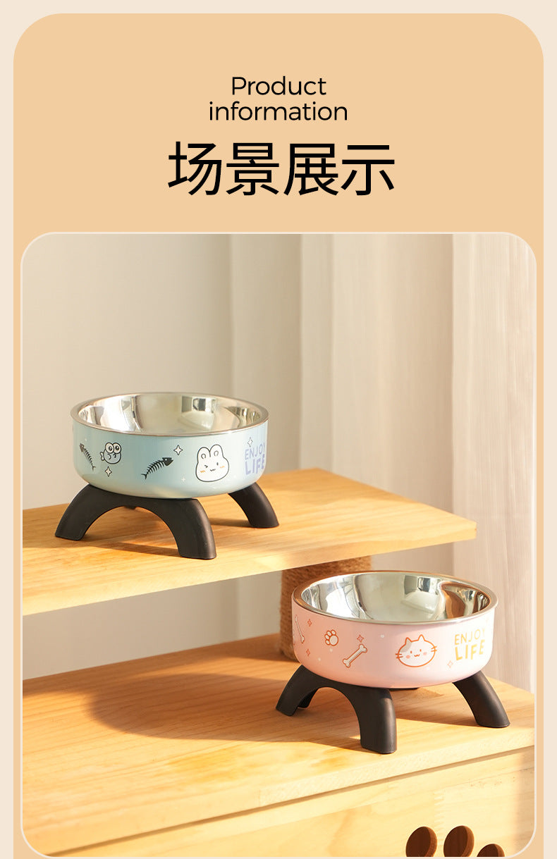 Elevated Ergonomic Cat Food Bowl