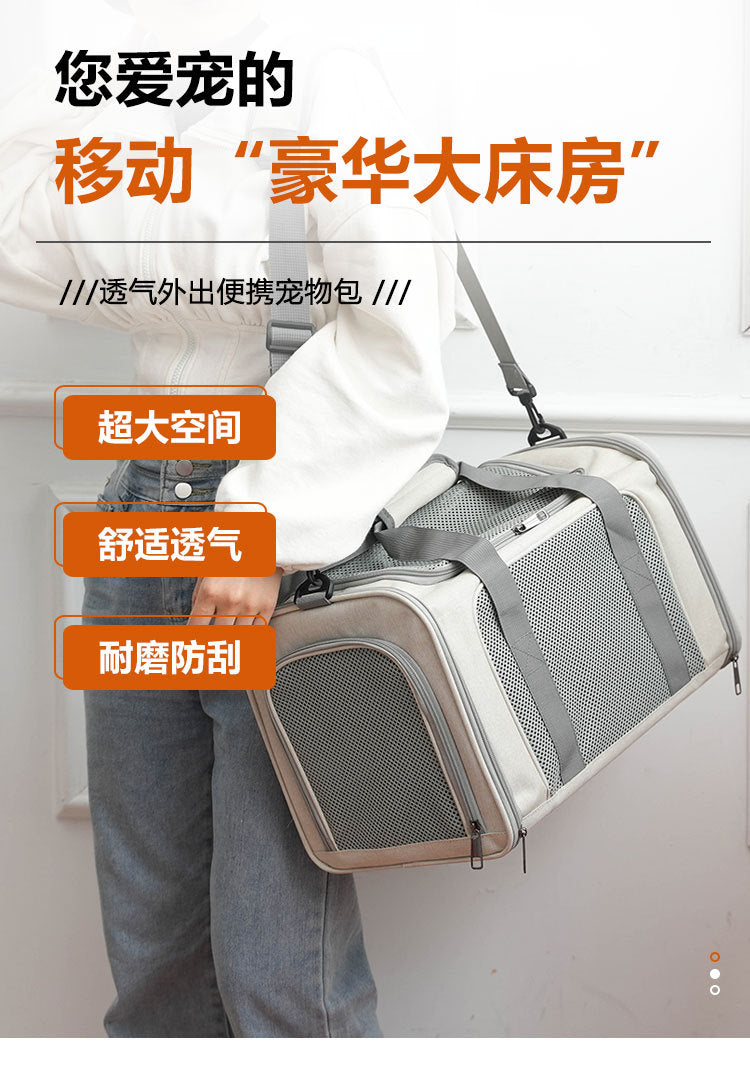 Large Foldable Travel Pet Carrier Cage