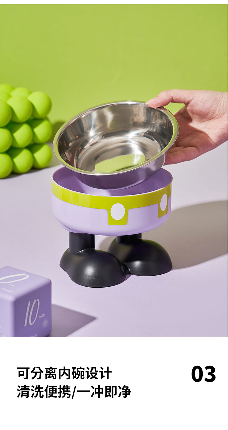 Non-Slip Stainless Steel Elevated Pet Bowl
