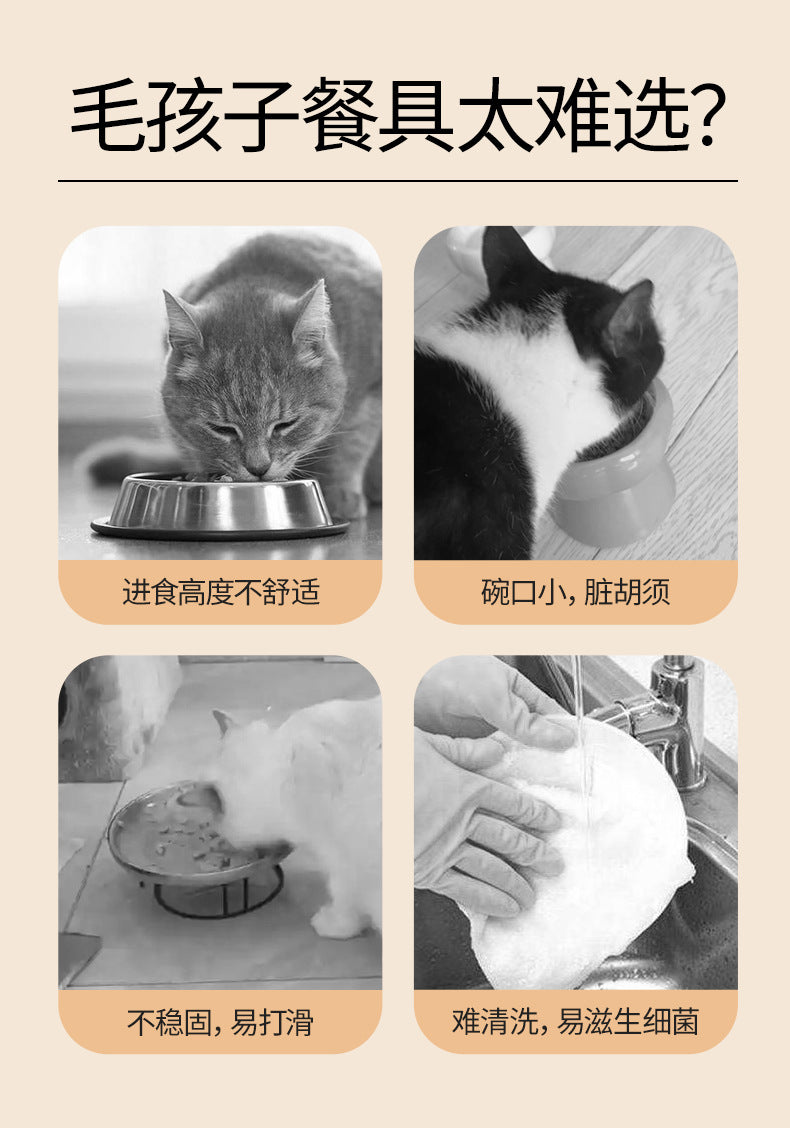 Elevated Ergonomic Cat Food Bowl