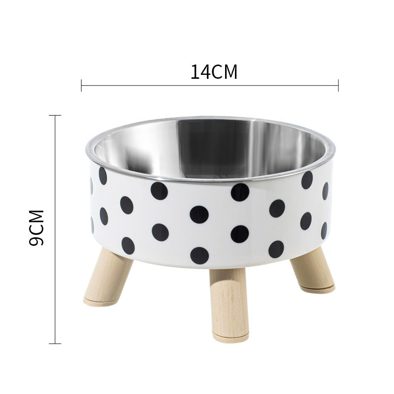 Non-Slip Stainless Steel Elevated Pet Bowl