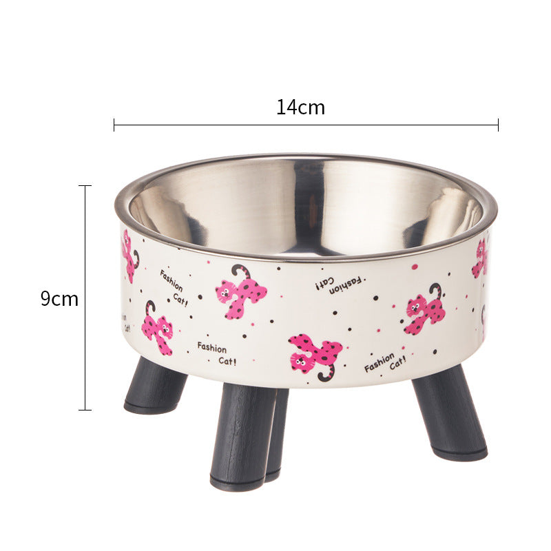 Non-Slip Stainless Steel Elevated Pet Bowl