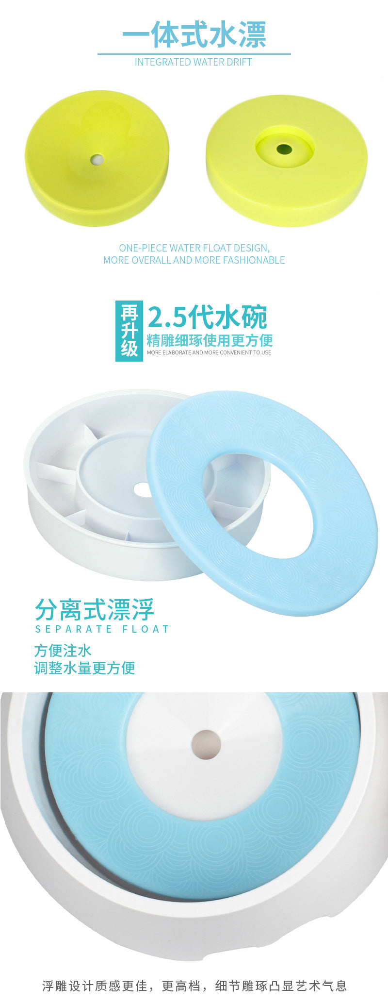 Anti-Splash Floating Pet Water Bowl