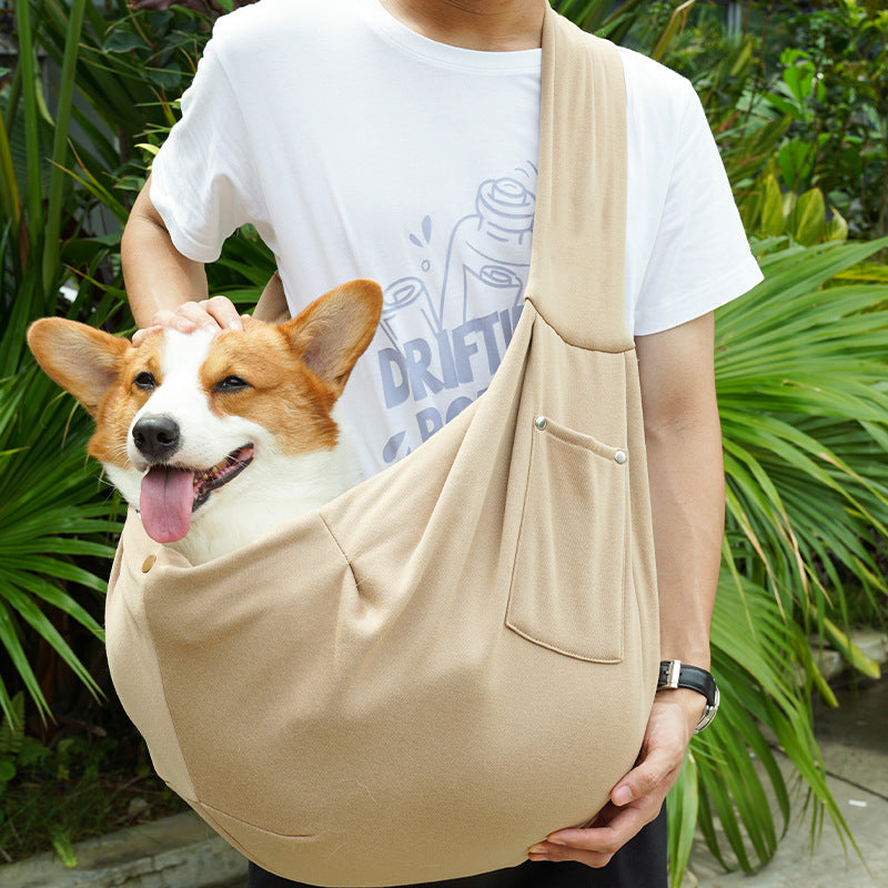 Ergonomic Hands-Free Pet Sling Carrier Bag