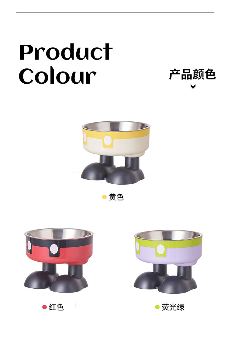 Non-Slip Stainless Steel Elevated Pet Bowl