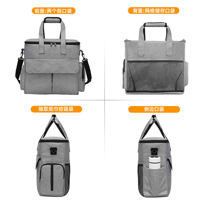 Tragbarer Futter- und Reise-Organizer-Rucksack für Haustiere