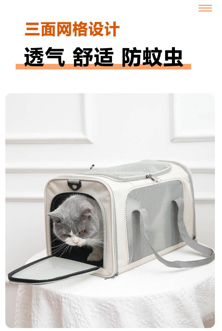 Large Foldable Travel Pet Carrier Cage