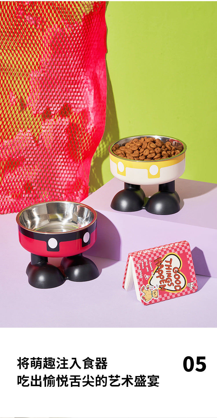 Non-Slip Stainless Steel Elevated Pet Bowl