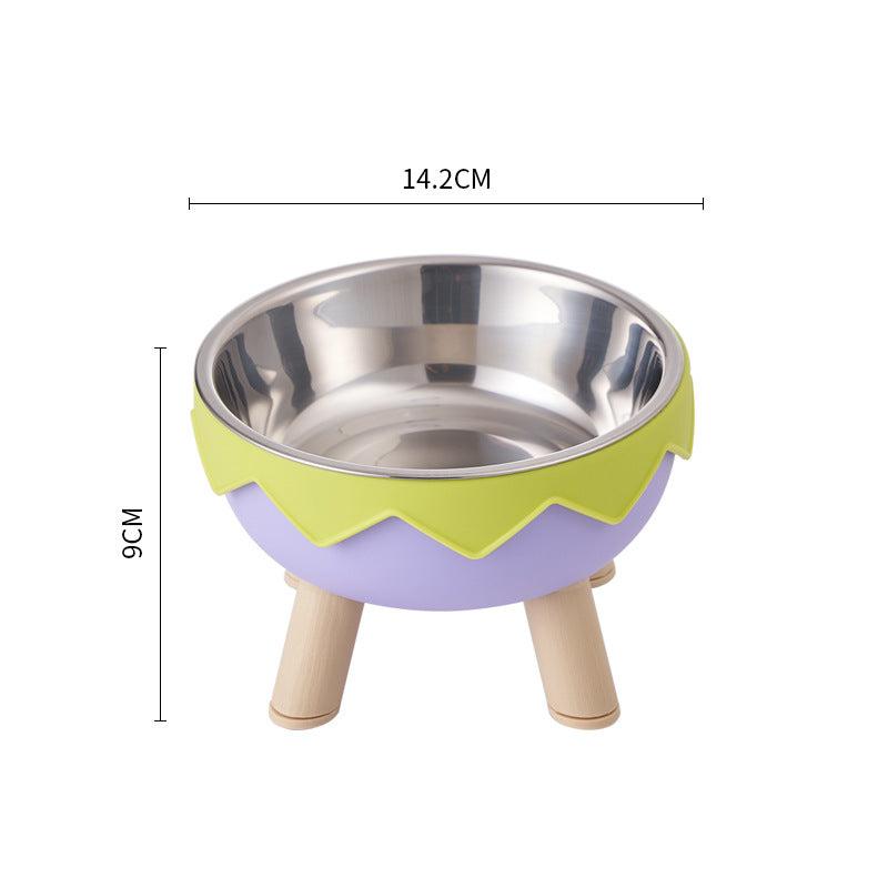 Non-Slip Stainless Steel Elevated Pet Bowl