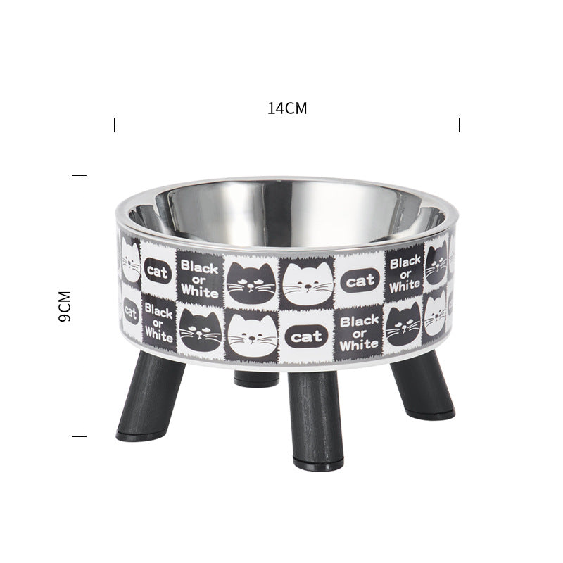 Non-Slip Stainless Steel Elevated Pet Bowl