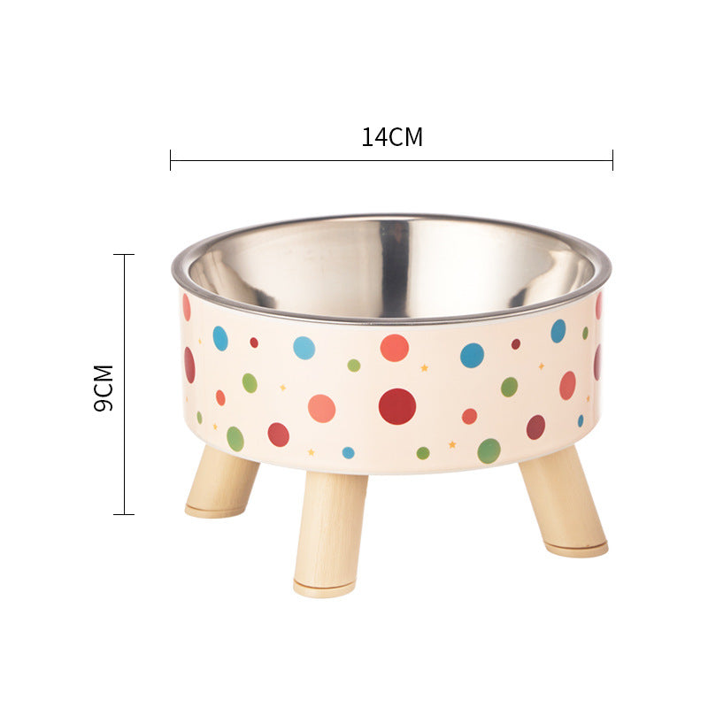 Non-Slip Stainless Steel Elevated Pet Bowl