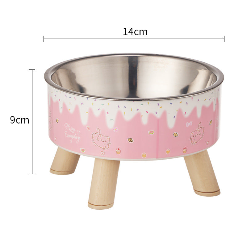 Non-Slip Stainless Steel Elevated Pet Bowl