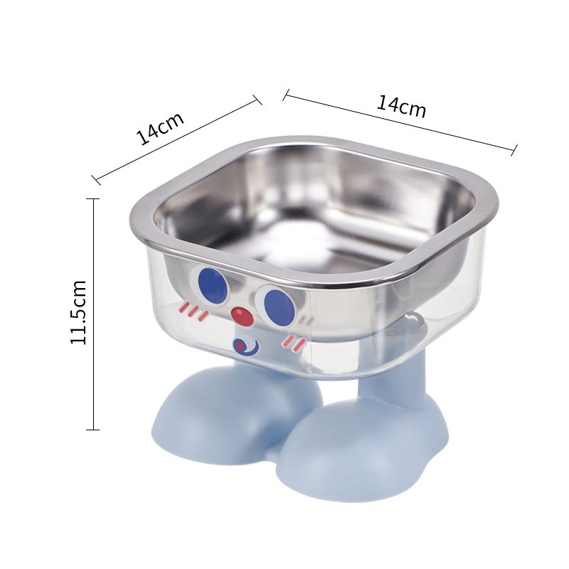 Non-Slip Stainless Steel Elevated Pet Bowl
