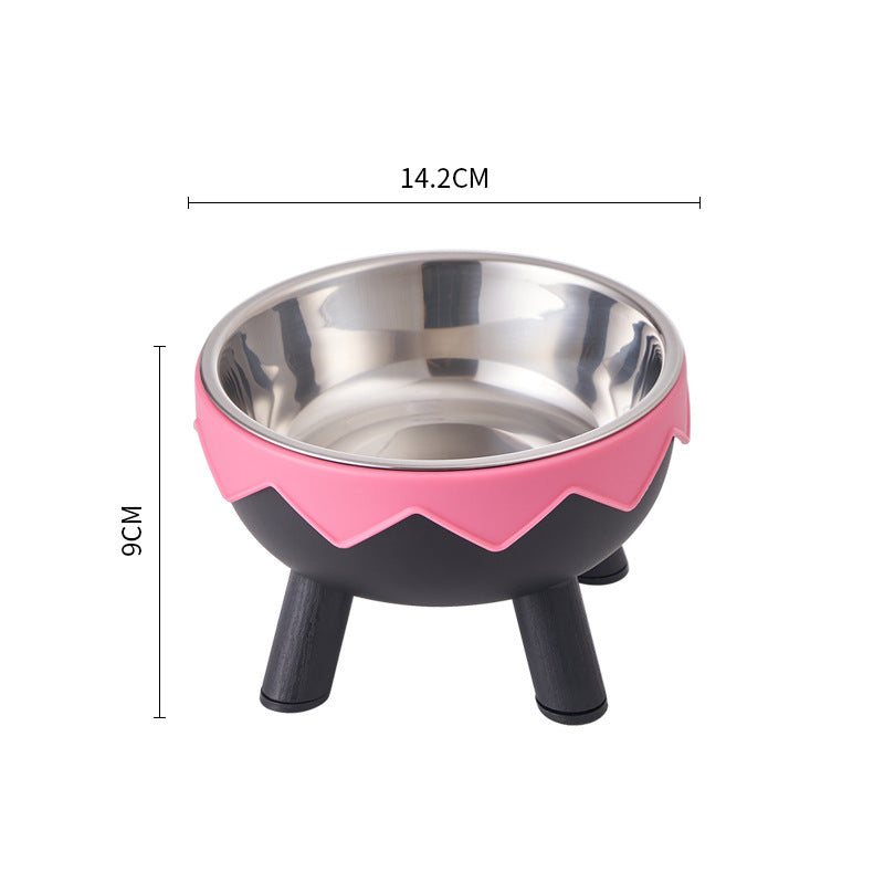 Non-Slip Stainless Steel Elevated Pet Bowl