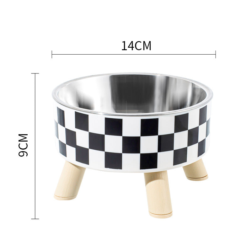 Non-Slip Stainless Steel Elevated Pet Bowl