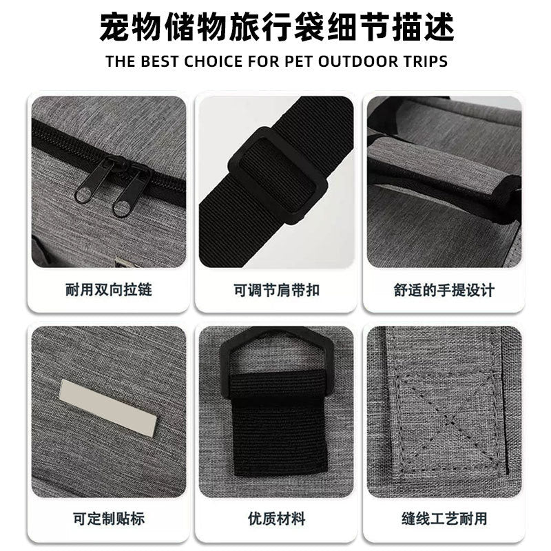 Tragbarer Futter- und Reise-Organizer-Rucksack für Haustiere