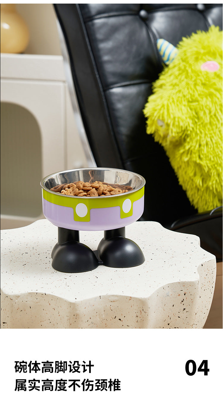 Non-Slip Stainless Steel Elevated Pet Bowl
