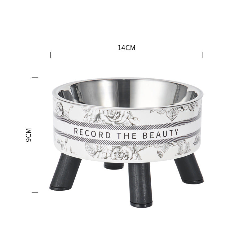 Non-Slip Stainless Steel Elevated Pet Bowl