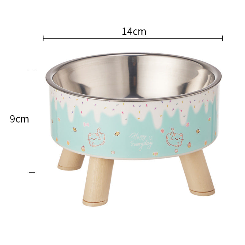Non-Slip Stainless Steel Elevated Pet Bowl