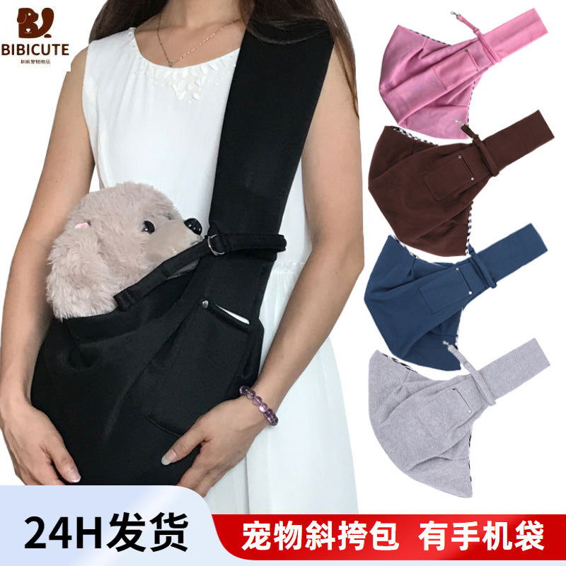 Ergonomic Hands-Free Pet Sling Carrier Bag