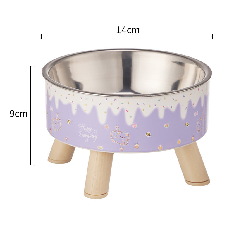 Non-Slip Stainless Steel Elevated Pet Bowl