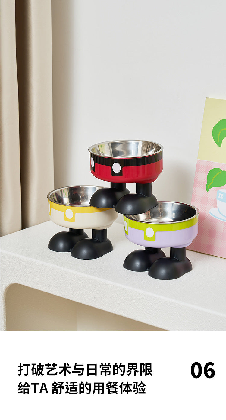 Non-Slip Stainless Steel Elevated Pet Bowl