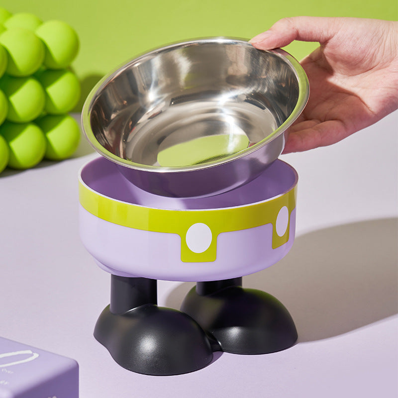 Non-Slip Stainless Steel Elevated Pet Bowl