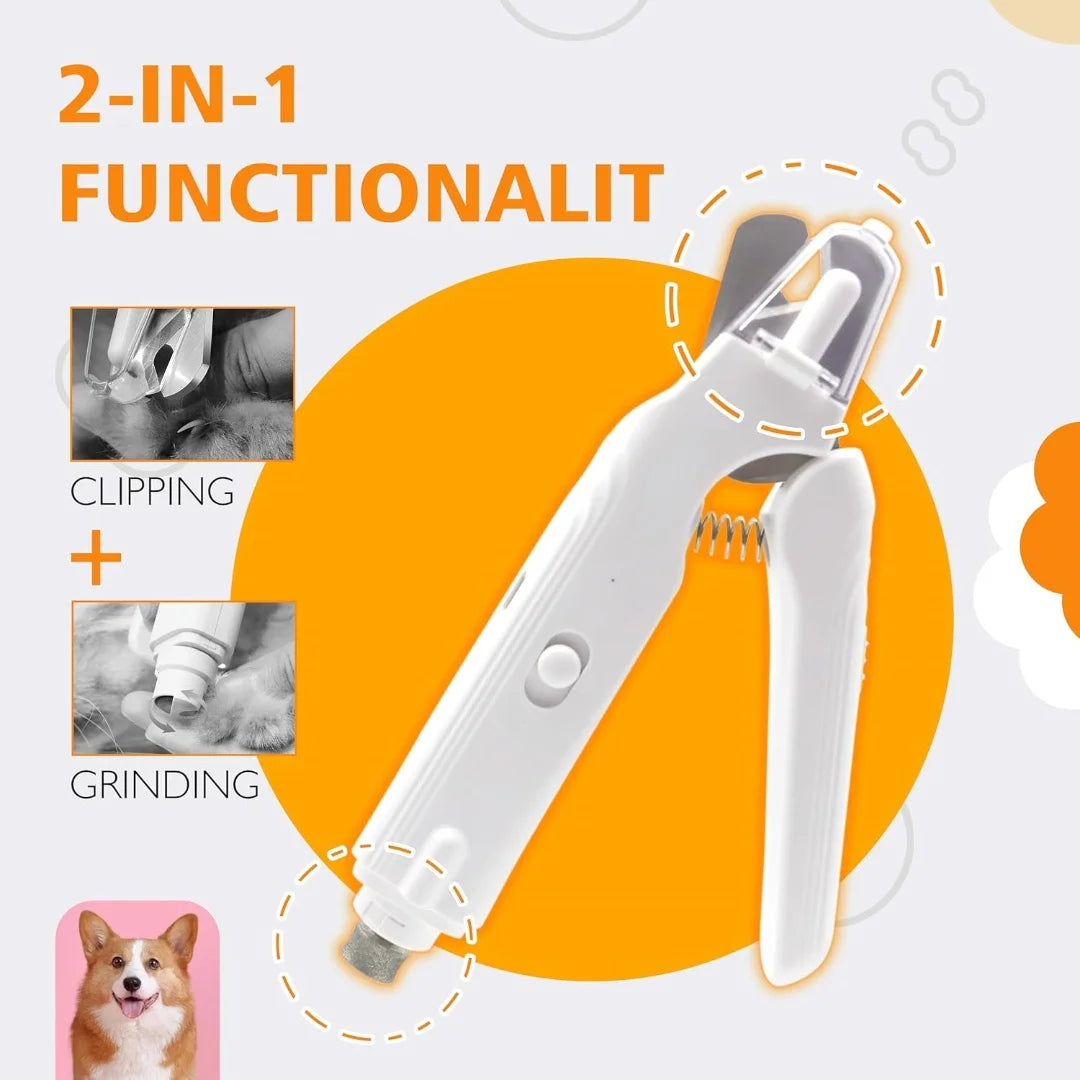 LED Light Quiet Pet Nail Grinder