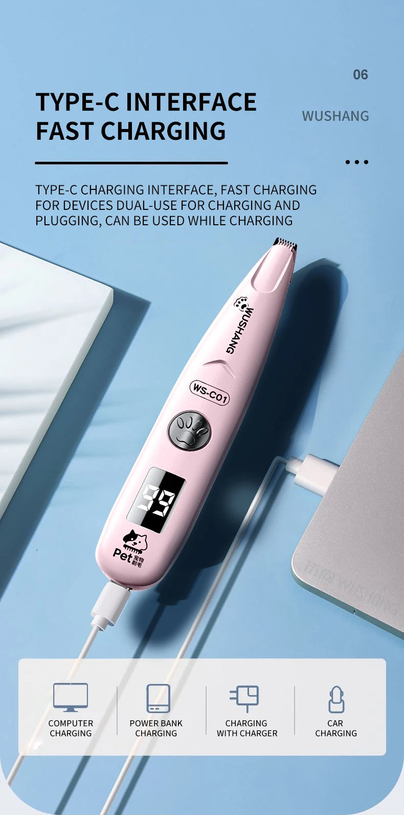 Waterproof LED Pet Paw & Detail Trimmer