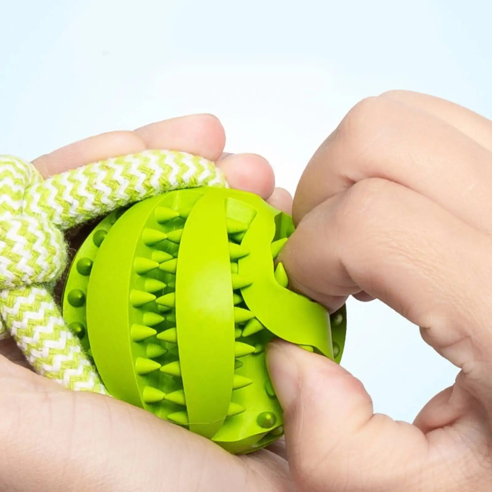 Cotton Rope Handle Treat Chew Ball