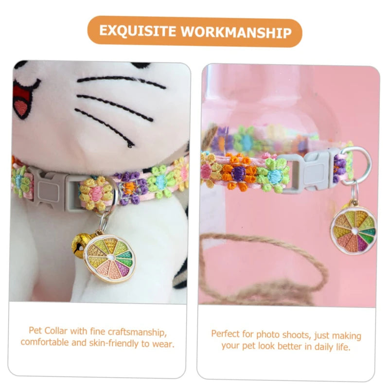 Colorful Safety Pet Collar With Bell