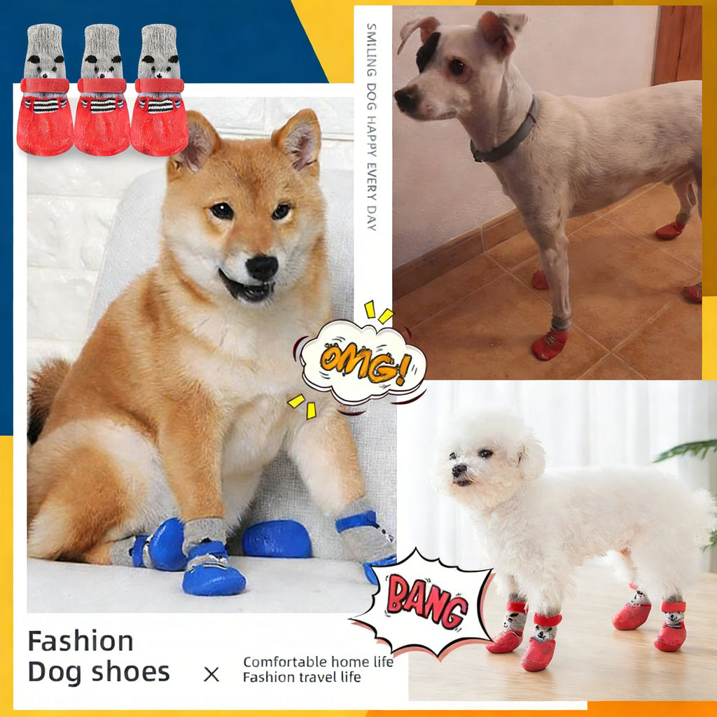 Pet Dog Shoes Socks And Harness For A Small Dog Warm Waterproof Non Slip Boots As Cat Necklace Accessories For Both Cats And Dog