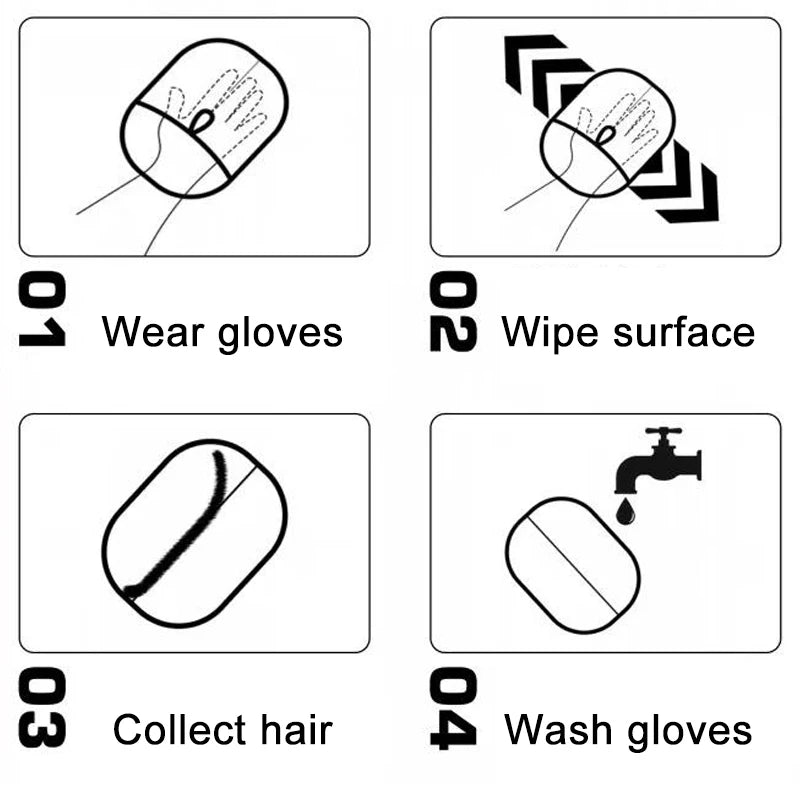 Pet Grooming & Hair Deshedding Gloves