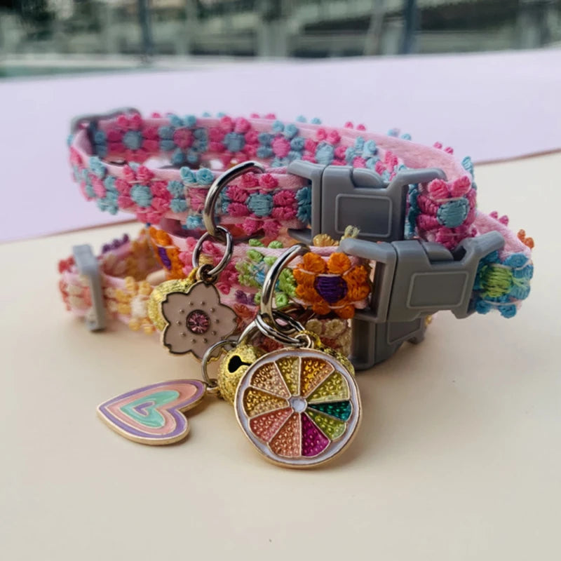 Colorful Safety Pet Collar With Bell