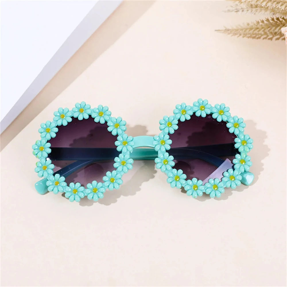 Pet Accessories Flower Sunglasses Circular Role Playing Glasses Photo Props Glasses For Cats And Small And Paracord Dog Leash