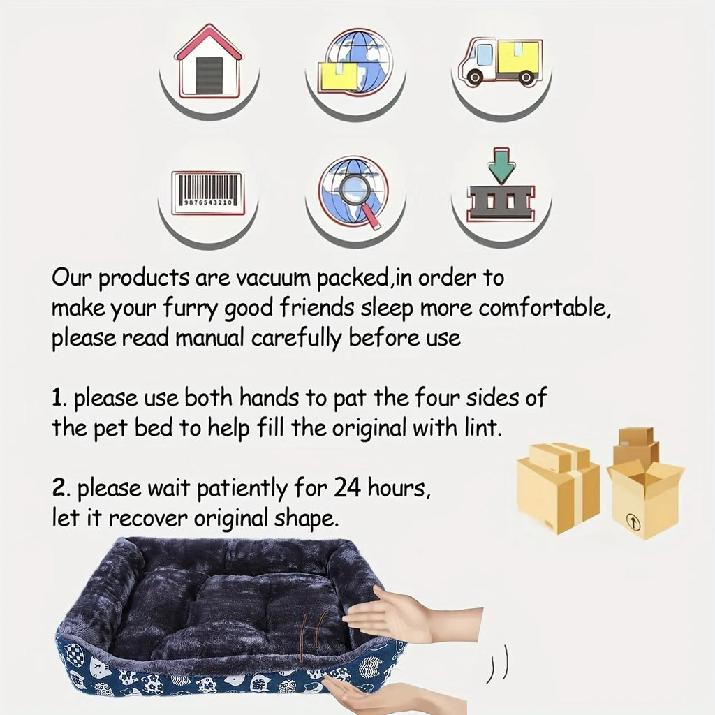 Cozy Winter Plush Pet Sofa Bed